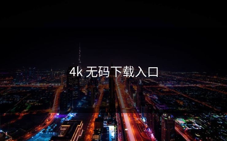 4k 无码下载入口